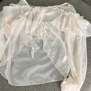 Sheer Ruffled Blouse
